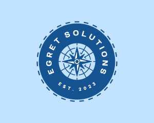 Nautical Navigation Compass logo design