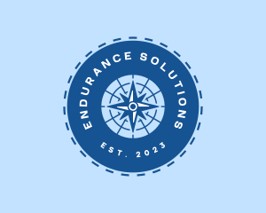 Nautical Navigation Compass logo design