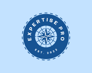 Nautical Navigation Compass logo design