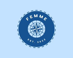 Nautical Navigation Compass logo design