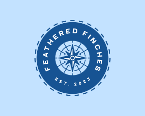 Nautical Navigation Compass logo design