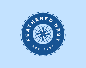 Nautical Navigation Compass logo design