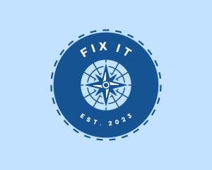 Nautical Navigation Compass logo design