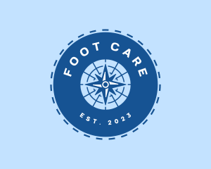 Nautical Navigation Compass logo design