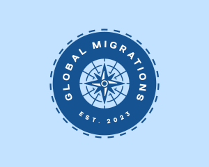 Nautical Navigation Compass logo design