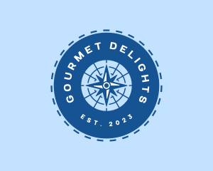 Nautical Navigation Compass logo design