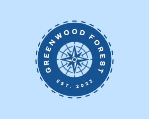 Nautical Navigation Compass logo design