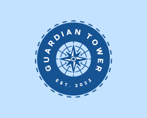 Nautical Navigation Compass logo design