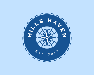 Nautical Navigation Compass logo design