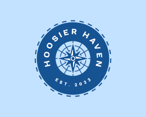 Nautical Navigation Compass logo design