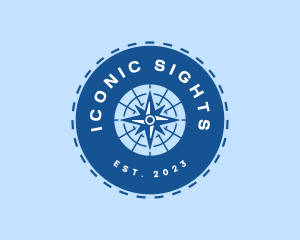 Nautical Navigation Compass logo design