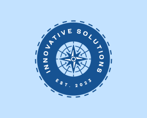 Nautical Navigation Compass logo design