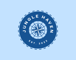 Nautical Navigation Compass logo design