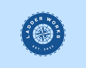 Nautical Navigation Compass logo design