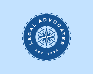 Nautical Navigation Compass logo design