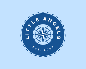 Nautical Navigation Compass logo design