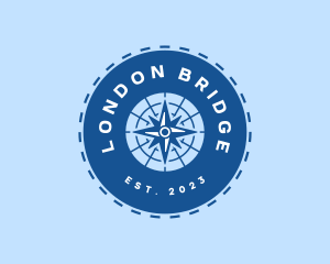 Nautical Navigation Compass logo design