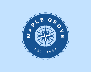 Nautical Navigation Compass logo design