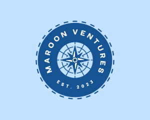 Nautical Navigation Compass logo design