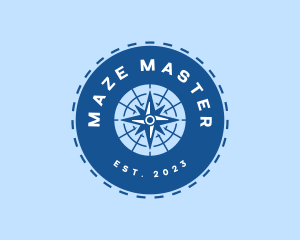 Nautical Navigation Compass logo design