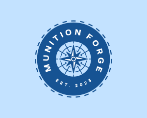 Nautical Navigation Compass logo design