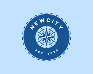 Nautical Navigation Compass logo design