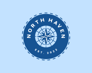 Nautical Navigation Compass logo design