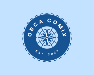 Nautical Navigation Compass logo design