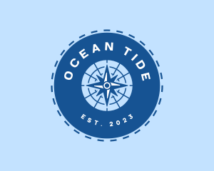 Nautical Navigation Compass logo design