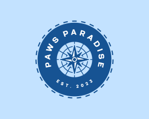 Nautical Navigation Compass logo design