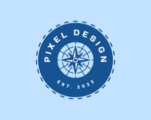 Nautical Navigation Compass logo design