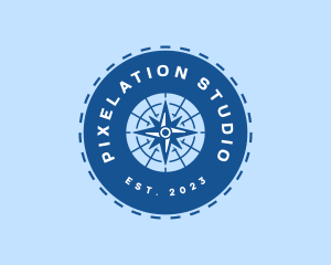 Nautical Navigation Compass logo design