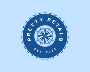 Nautical Navigation Compass logo design