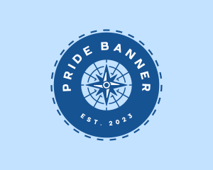 Nautical Navigation Compass logo design