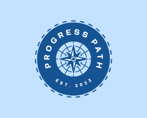 Nautical Navigation Compass logo design