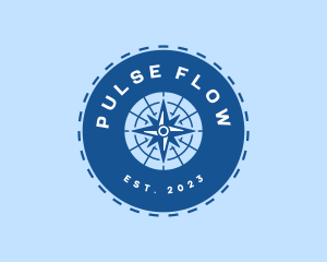 Nautical Navigation Compass logo design