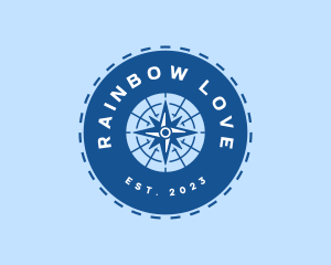 Nautical Navigation Compass logo design