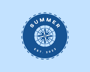 Nautical Navigation Compass logo design