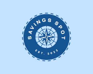 Nautical Navigation Compass logo design