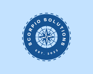 Nautical Navigation Compass logo design