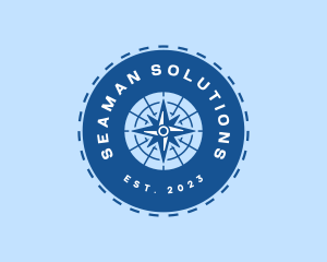 Nautical Navigation Compass logo design