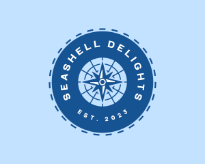 Nautical Navigation Compass logo design