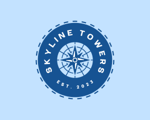 Nautical Navigation Compass logo design