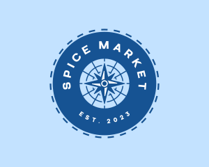 Nautical Navigation Compass logo design