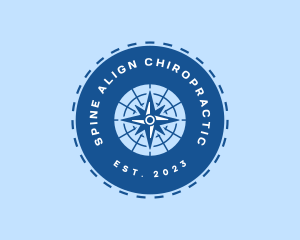 Nautical Navigation Compass logo design