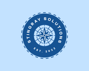 Nautical Navigation Compass logo design