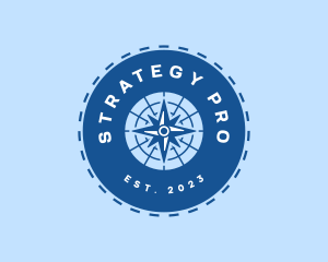 Nautical Navigation Compass logo design