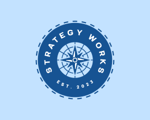 Nautical Navigation Compass logo design