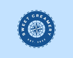 Nautical Navigation Compass logo design