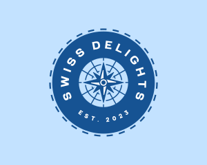 Nautical Navigation Compass logo design